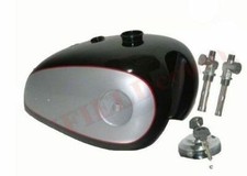 Bsa Goldstar A7 A10 Black Silver 4 Gal Petrol Fuel Tank With Taps & Cap