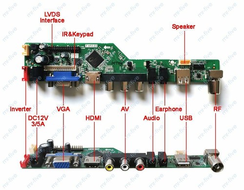 For N173HGE-L11 17.3" 1920*1080 WLED LVDS 40pins T.V56 LCD controller board kit - Bild 2 von 5