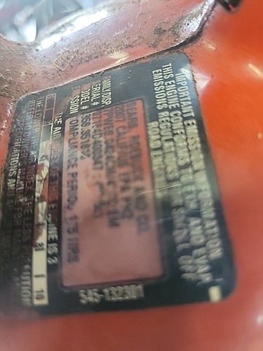 Craftsman 18" 40cc 2.4ci SIM-PUL Recoil Starter Side Cover 545-05820 Red - Picture 3 of 5