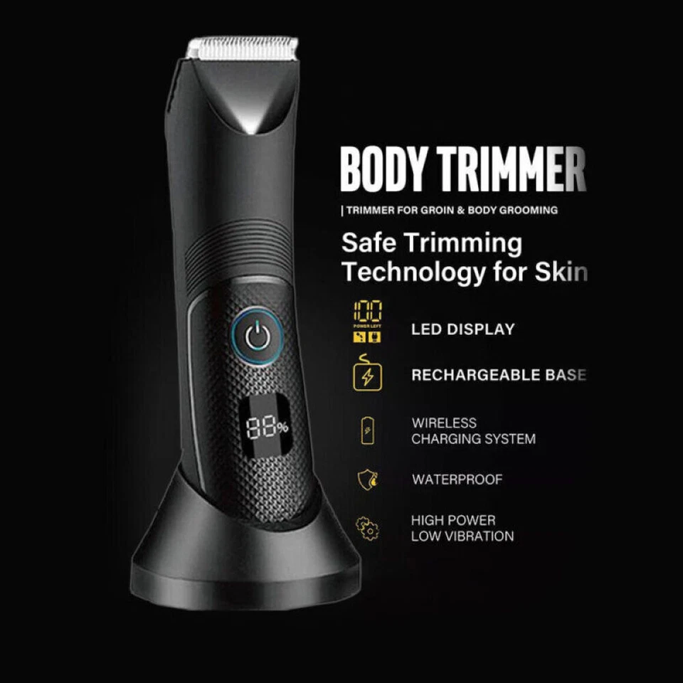 Ball Trimmer for Men Manscape Pubic Hair Waterproof Electric Groin Body Shaver