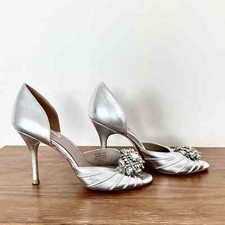 Glint silver metallic leather shoes US 5
