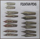 7 pairs of fountain pens with different sizes