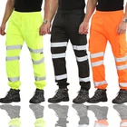 Men's Hi Vis Two Tone Jogging Bottoms Workwear Combat high visibility trousers