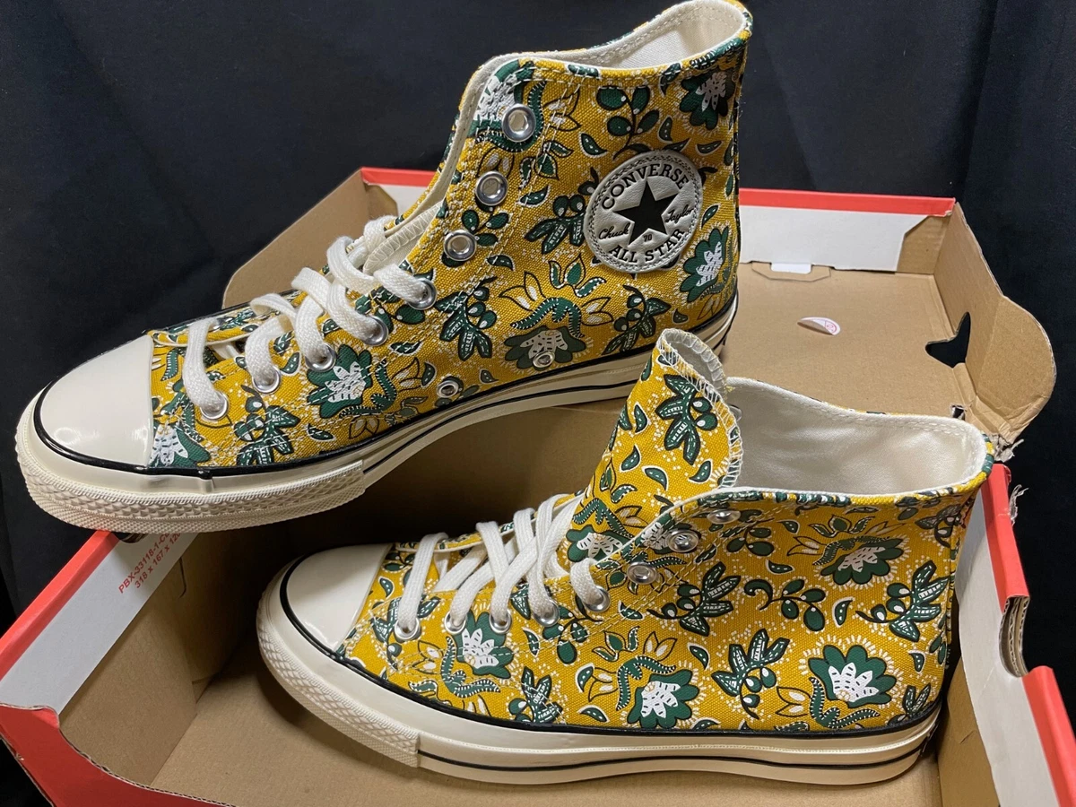 yellow paisley converse