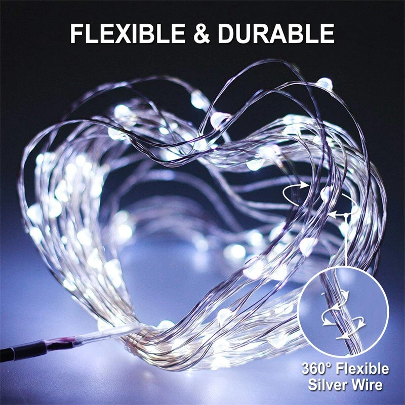 Outdoor Solar String Lights Fairy 100/300LED Copper Wire Waterproof Garden Decor - Image 3 of 4