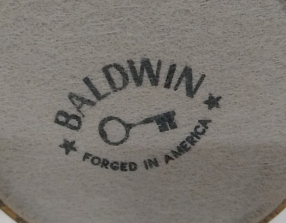 Pair Baldwin Key In America Brass Candlesticks 6.25" Classic