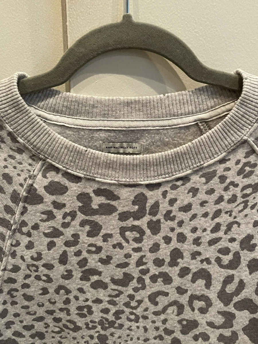 American Eagle Gray Leopard Print Ahh Mazingly Soft Jegging Fit