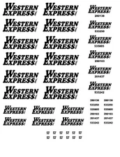 O Scale Truck / Trailer Decals. " Western Express "