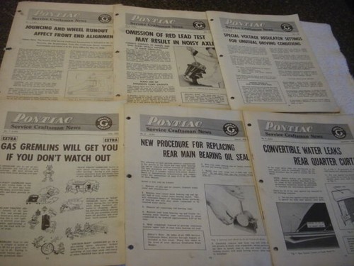 9 Issues Pontiac Service Craftsman News 3, 5, 6, 7, 8, 9, 10, 11, 12-1950