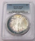 1992 American Eagle 1 oz Silver Dollar PCGS MS 68 Toning Toned Bullion - E631