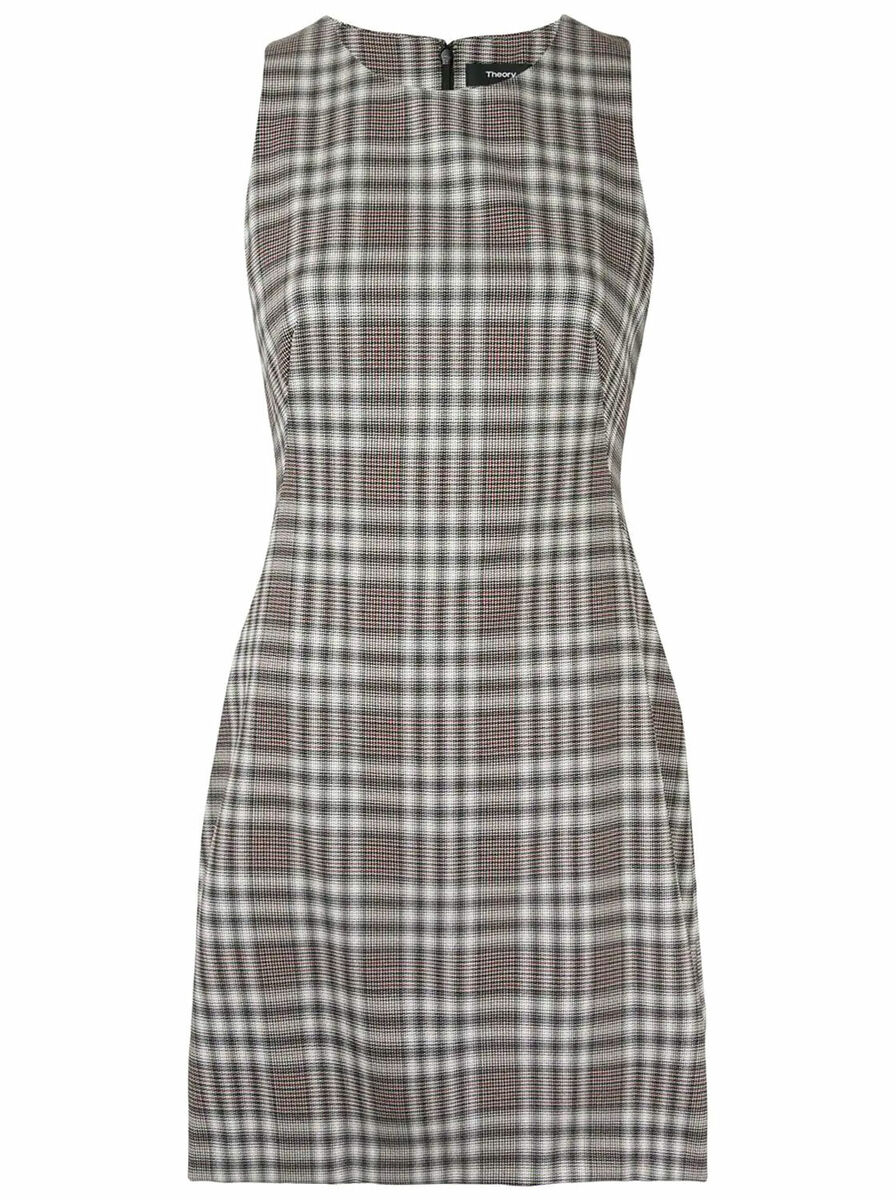 Theory Womens Sleeveless Angled Plaid Dress 8 Multi - NWT Theory Womens Sleeveless Angled Plaid Dress 8 Multi - NWT