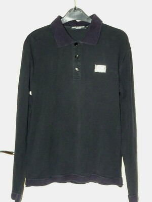 Dolce & Gabbana D&G Branded Plate Polo Shirt - Black size 46