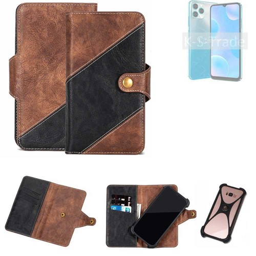 Custodia In Pelle Con Porta Tessere E Cavalletto Per Alcatel, Blackview, Wiko, Umidigi