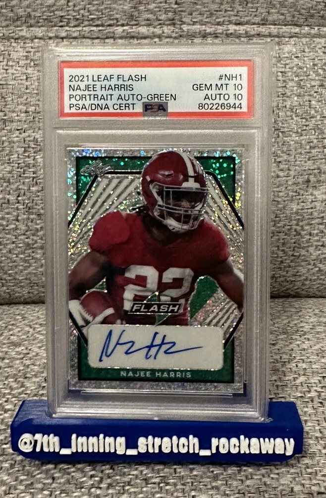 Najee Harris Leaf Flash Portrait Autographs #NH1 Red
