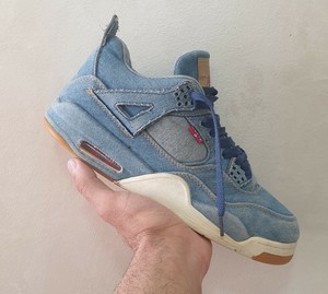 Nike Air Jordan Retro 4 x levis Denim size 8.5 us Blue AO2571-401  676556226449 | eBay