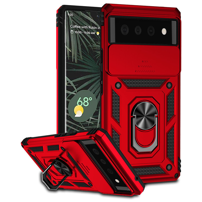 Case Google Pixel 9 8 7 6 Pro XL Shockproof Ring Holder Stand Camera Phone Cover