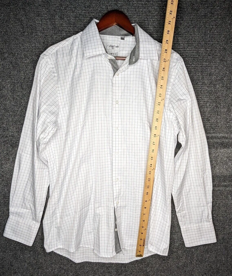BERLIONI ITALY Men's Comfort-Fit Dress Shirt Size 16 - 16 1/2 (34/35)  - Image 4 of 4