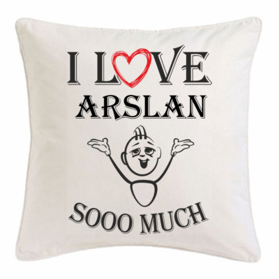 I Love Arslan KISSENBEZUG 40X40cm Ich Liebe Arslan Weiss 109776