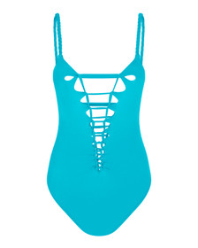 Agent Provocateur Marlow Turquoise Swimsuit AP5 Extra Large NWT