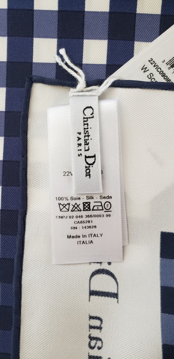 Christian Dior 100% Silk Scarf Navy Blue 90x90 | eBay