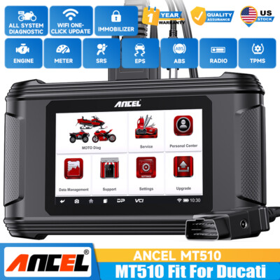 ANCEL MT510 Motorcycle Scanner All System Diagnostic Scanner OBD2 Fit For Ducati