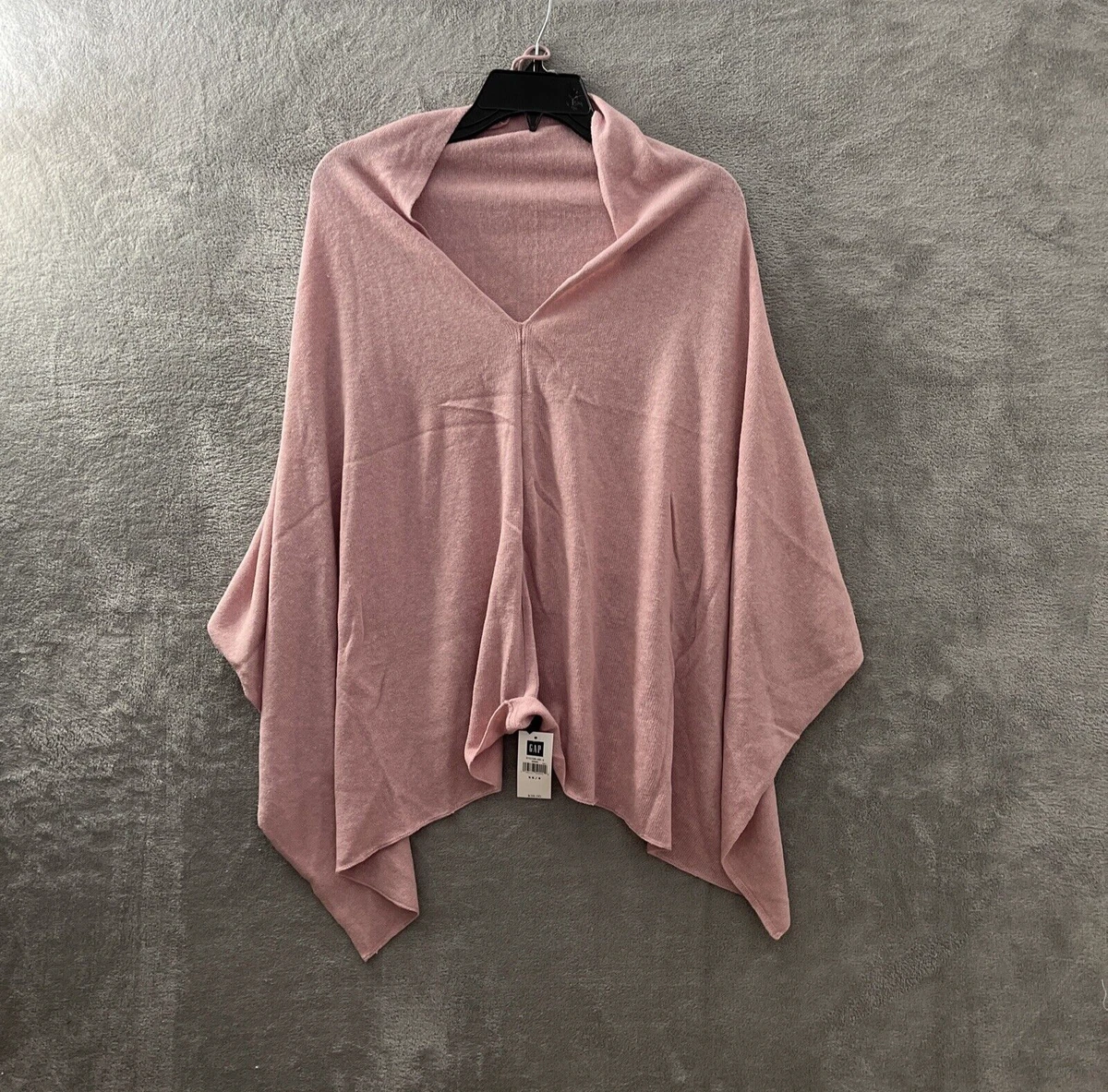 Gap Silk Blend Poncho Top Womans XS Small Solid Pink Throw Over Sleeveless  | eBay