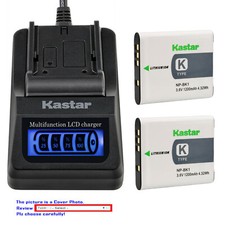 Kastar Battery LCD Quick Charger for Sony NP-BK1 CSK Sony Webbie MHS-PM1 Camera
