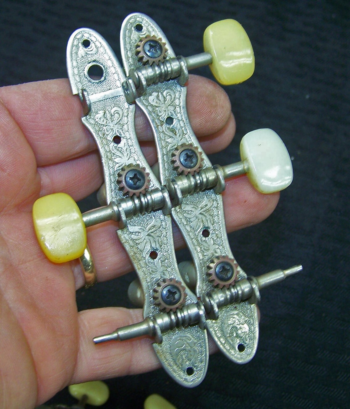 Lot of 9 sets slot head guitar tuners for parts luthier NR ASIS eBay