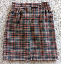 Vintage JG Hook 100 Wool Plaid Wool Skirt Academia Preppy Indie S-M