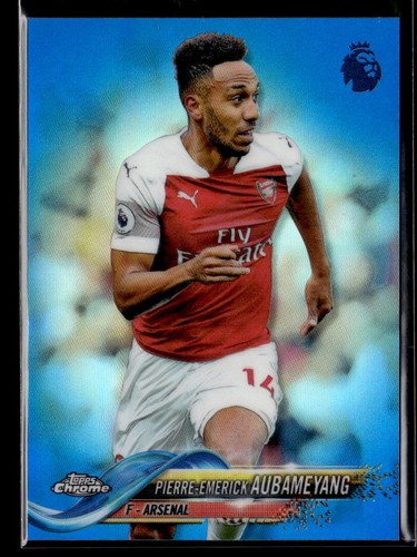 Pierre-Emerick Aubameyang #'d /150 - 2018-19 Topps Chrome Premier rifrattore blu - Foto 1 di 2