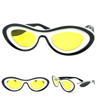 Futuristic Modern Contemporary Retro Party Club Raver DJ SUN GLASSES Funky Frame
