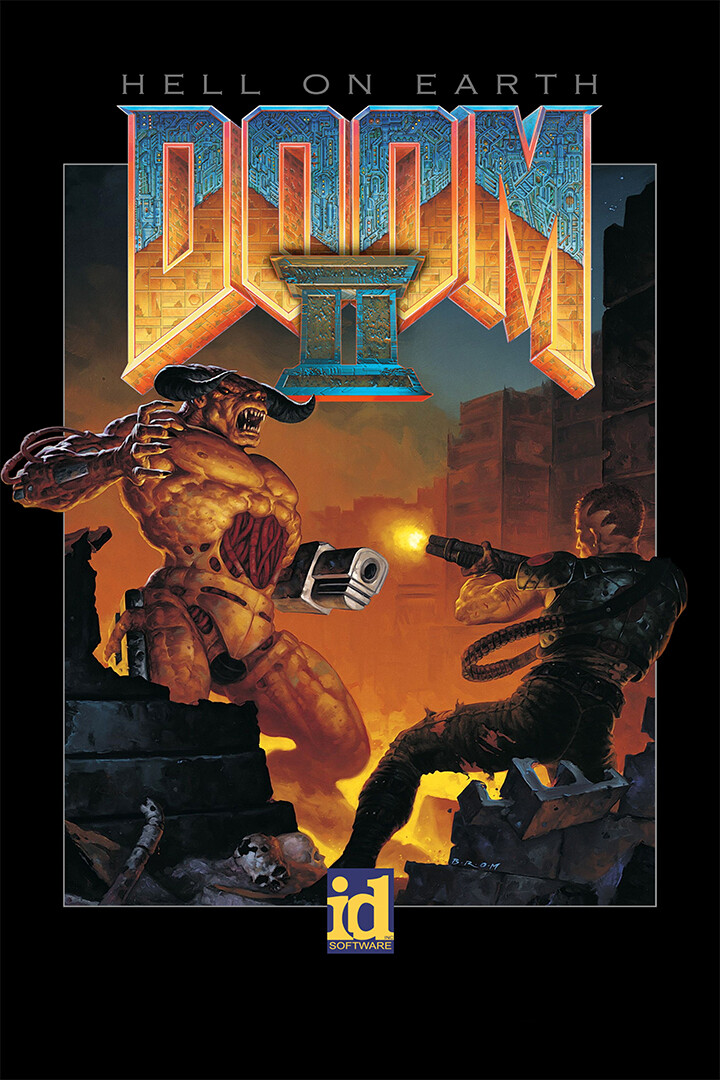 Hell On Earth Doom II Xbox PS Game Art Wall Indoor Room Poster
