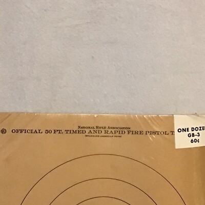 Lot de 16 cibles en papier vintage NRA pour fusil d'alésage 50 pieds et