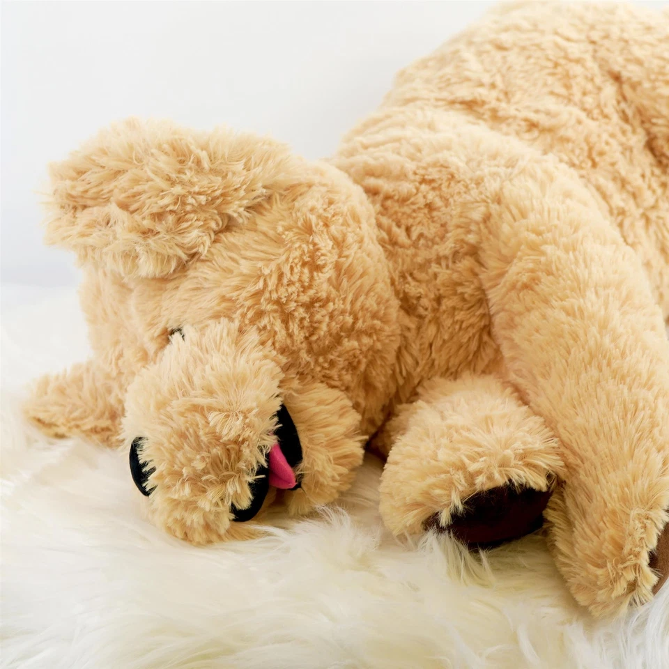 28 Inch Giant Plush Lying Dog Soft Stuffed Cuddly Teddy Toy Lifelike Cute Puppy - Image 4 of 4