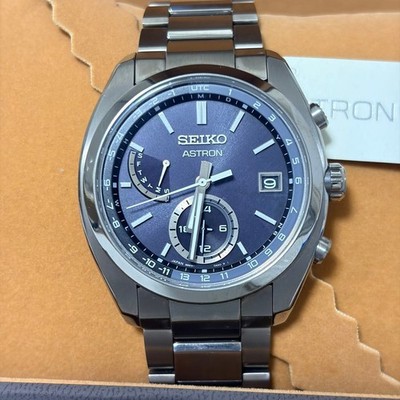 [Good] SEIKO Astron SBXY015 Titanium Men's Solar Radio Controlled Black