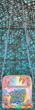 Biacci Inc. Painted Leather Peacock Feathers ...