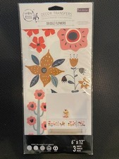 Re-design Prima Decor Transfers- Doodle Flowers