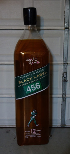Johnnie Walker Black Label Squid Game Large Promo Inflatable Bottle 6 Feet Tall