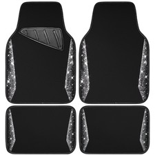 Bling Diamond CAR PASS Car Floor Mat Shining Rhinestones Carpet, Sparkly Glit...