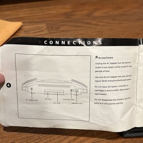 Atari Jaguar Console User Guide Manual Vtg Retro Gaming OEM Users Guide