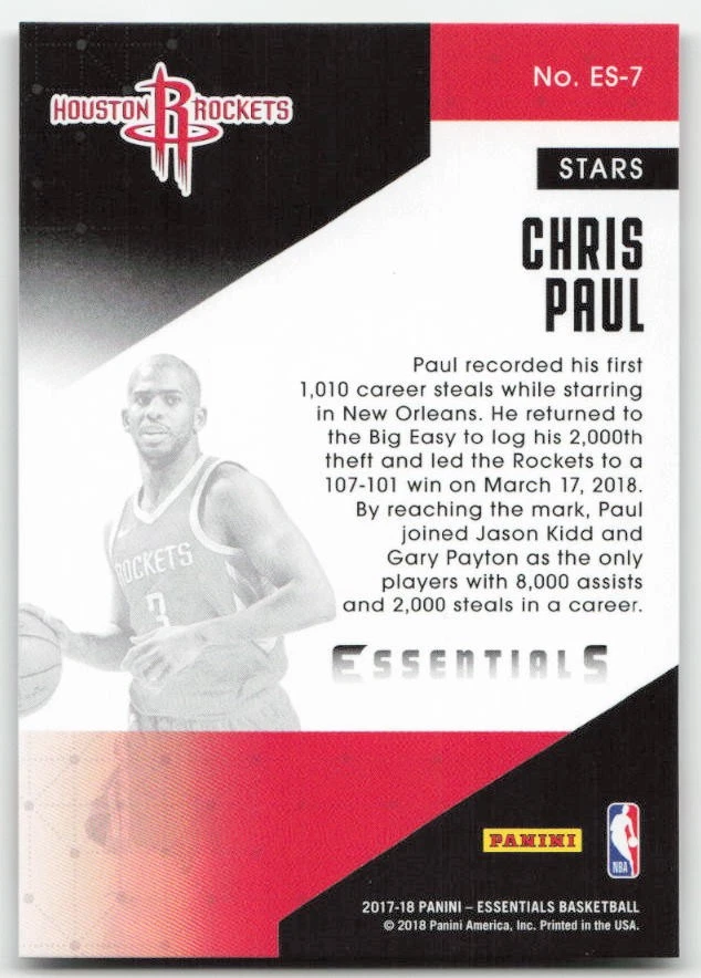 2017-18 Panini Essentials #ES-7 Chris Paul Essential Stars - Image 2 of 2