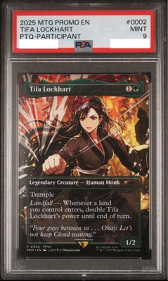 PSA9 Tifa Lockhart MTG Final Fantasy Pro Tour Qualifier Promo P 0002 Non-foil