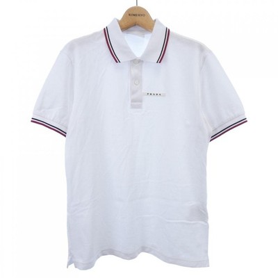 PRADA ホワイト ポロシャツ Authentic PRADA PRADA SJN256 R192 322 polo shirt #241-003-961-6512