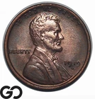 1919-D Lincoln Cent Wheat Penny, Frosty Choice BU+ RB, Subtle Rainbow Color