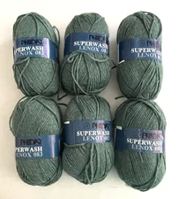 PHILDAR SUPERWASH LENOX 083 100% Wool Yarn Lot of 6 MADE ITALY NEW NWT
