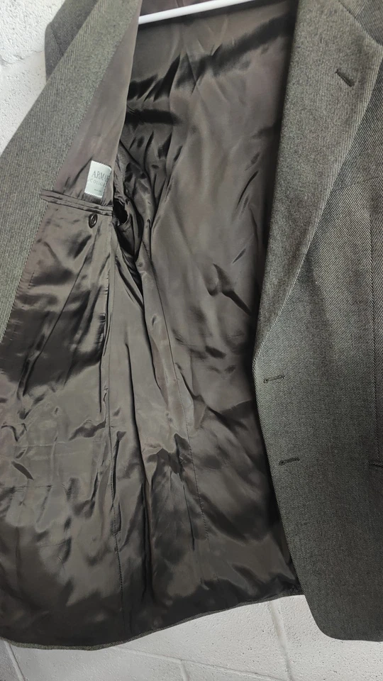 Blazer Armani Collezioni Para Hombre 40R Gris Giorgio Armani Lana Hecho en Italia Foto 3 de 4