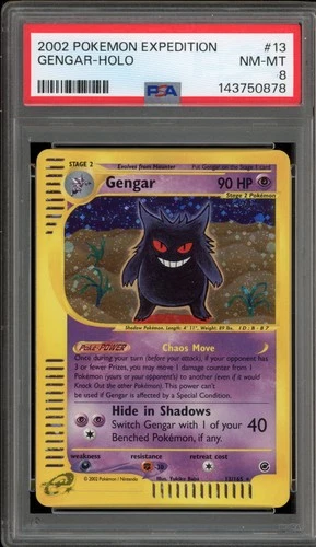 Pokemon Gengar Expedition Holo Rare #13 PSA 8