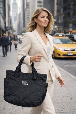 Marc By Marc Jacobs Standard Supply Workwear Large Black Puffy Tote Bag Magnetic