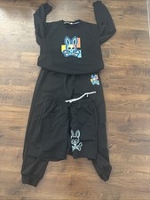 Men s Black Tracksuit Set XL Sweatshirt Joggers Shorts 3 Piece Outfit Graphi