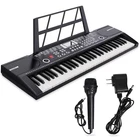 61 Key Music Electronic Keyboard Electric Digital Piano Organ w/ Stand & Mic USA